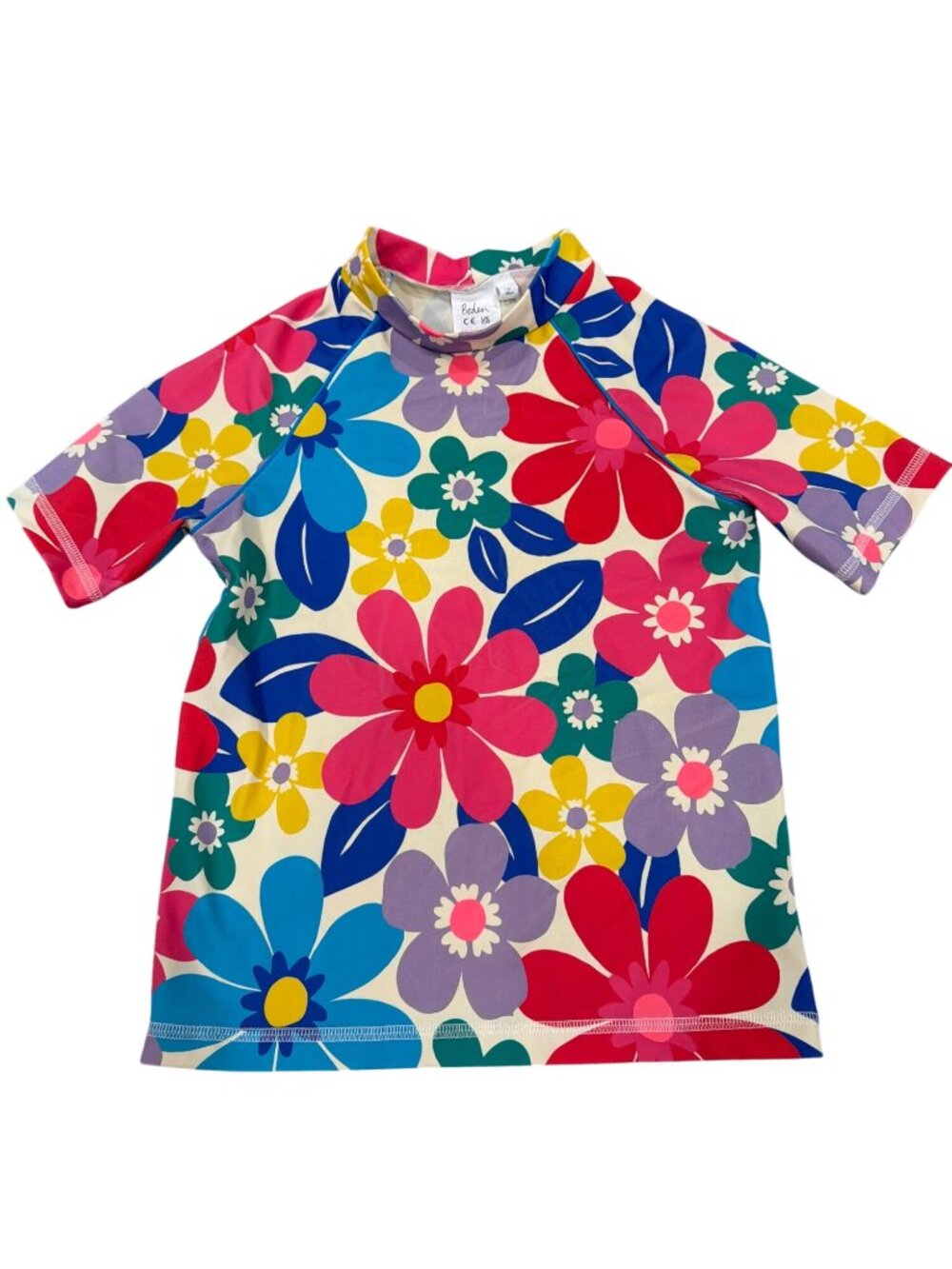 Boden Girls Floral Rash Guard Swim Top 7-8Y 128Cm